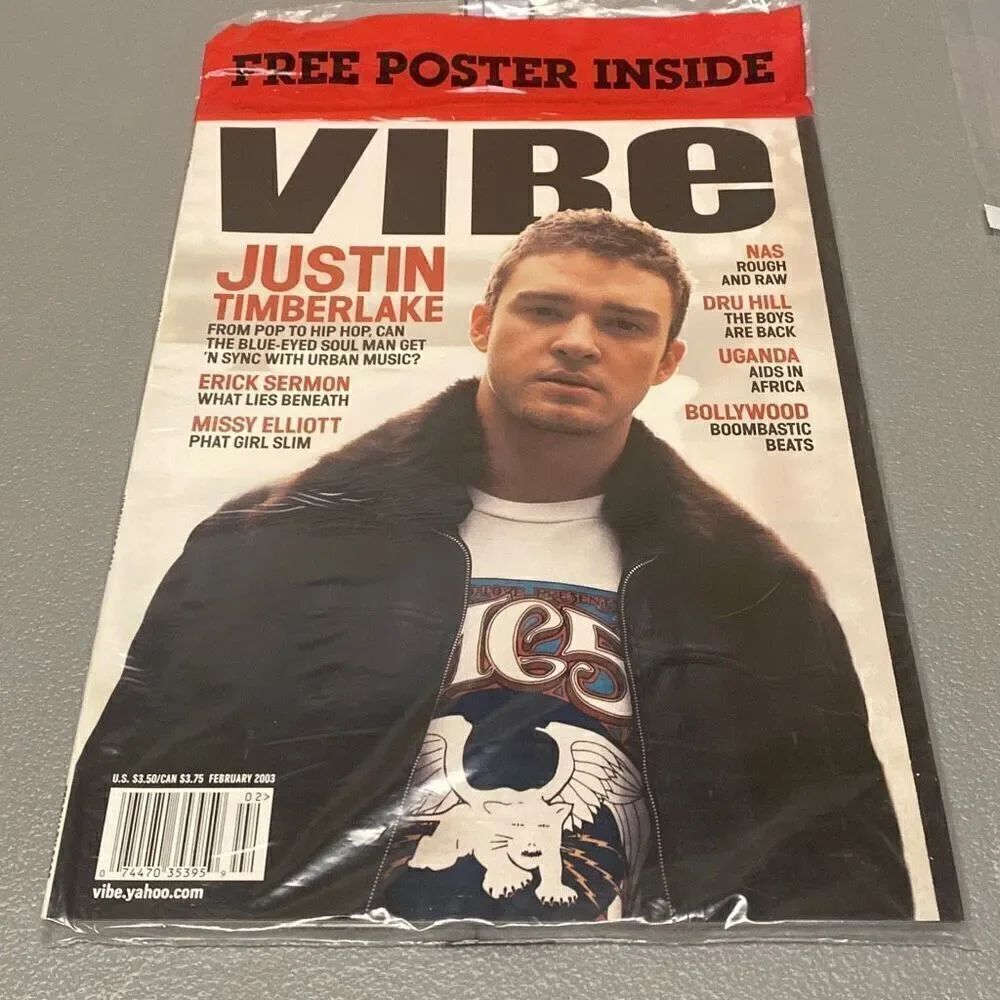 VIBE Magazine Feb 2003 Justin Timberlake NSYNC Missy Elliott NAS Y2K *SEALED*